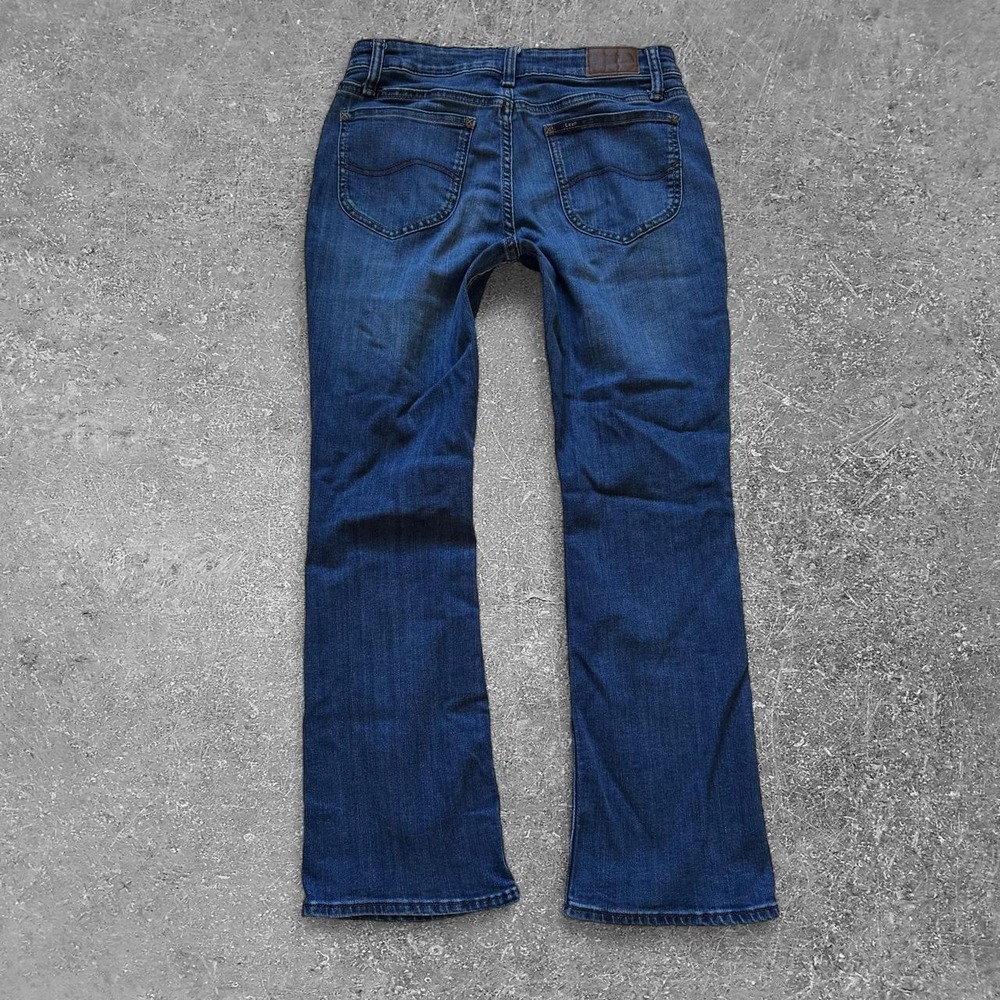 Lee Jeans Womens 6P Regular Bootcut Mid Rise Dark Wash Blue Denim 1CMBEW7 - Picture 2 of 6